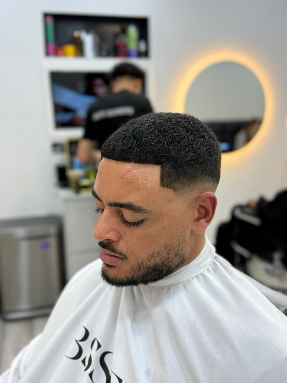Clean skin fade with sharp line up